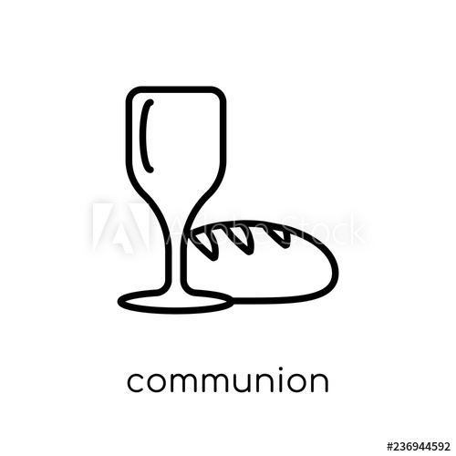 500x500 Communion Icon Trendy Modern Flat Linear Vector Communion Icon