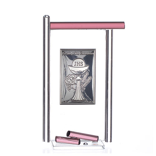 500x500 Icon Holy Communion Silver And Murano Glass, Violet