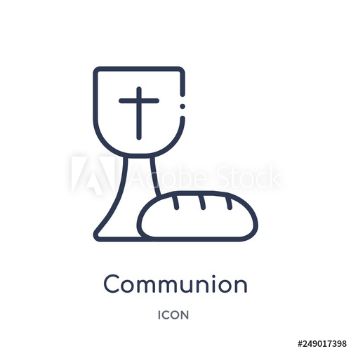 500x500 Communion Icon From Religion Outline Collection Thin Line