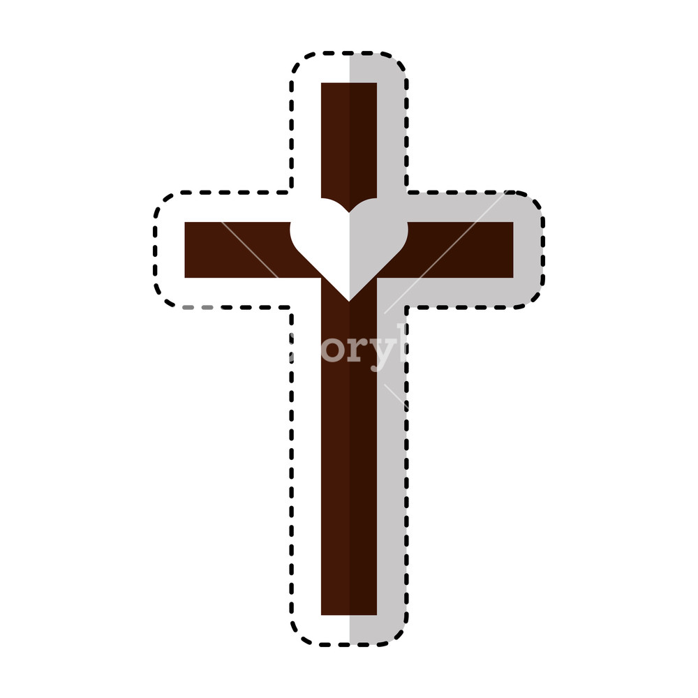 1000x1000 Cross First Communion Icon Vector Illustration Design Royalty Free