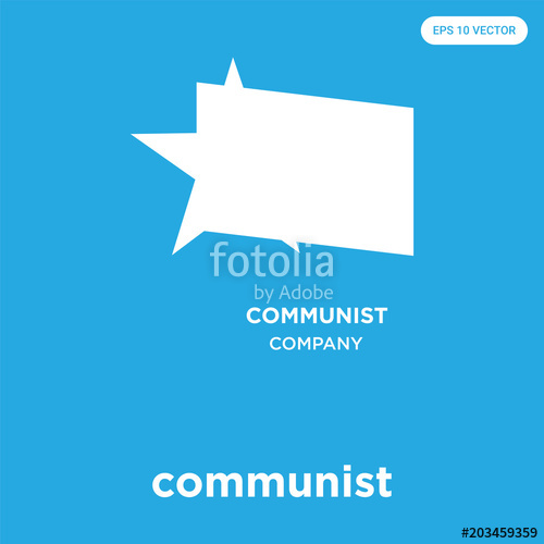 500x500 Communist Icon Isolated On Blue Background Stock Image