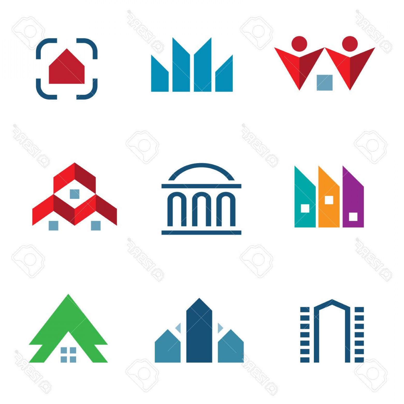 1560x1560 Photostock Vector Real Estate Construction Building In City