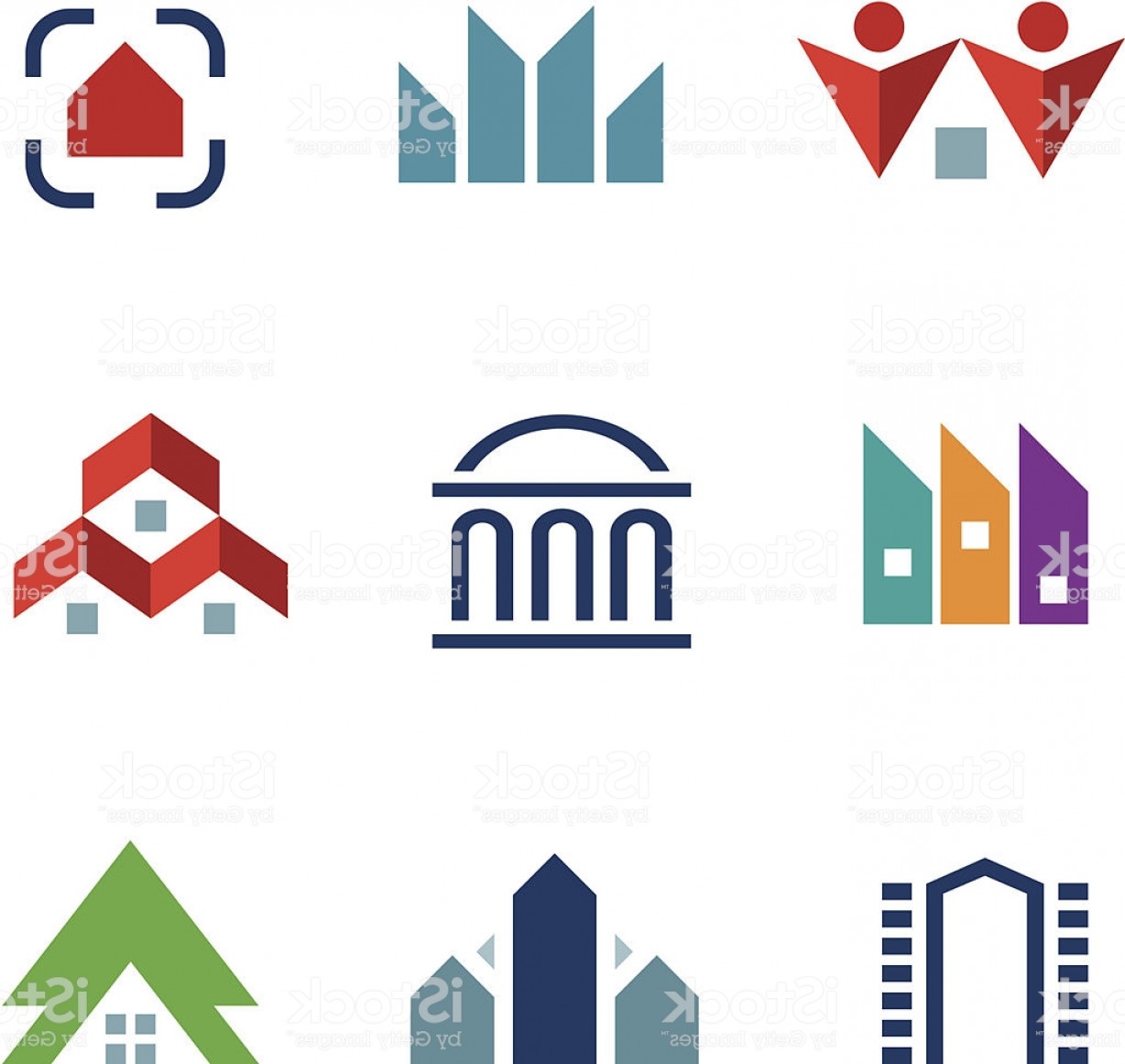 1228x1161 Real Estate Construction Building In City Community Center Logo