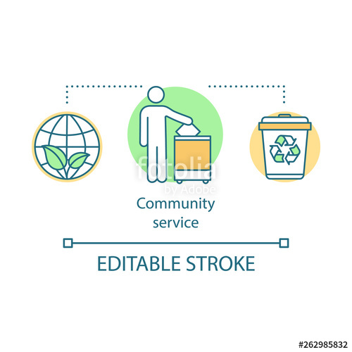 500x500 Community Service Concept Icon Stock Image And Royalty Free