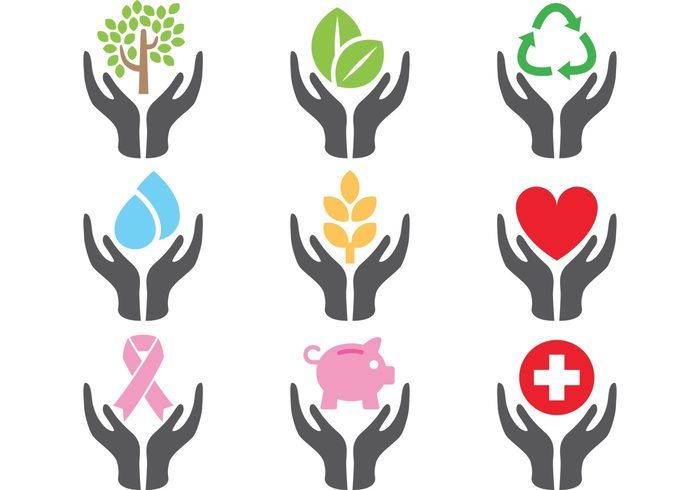 700x490 Helping Hands Vector Symbols