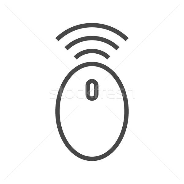 600x600 Wireless Computer Mouse Line Icon Vector Illustration Oleksii