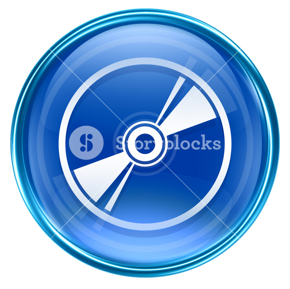 1000x996 Compact Disc Icon Blue, Isolated On White Background Royalty Free