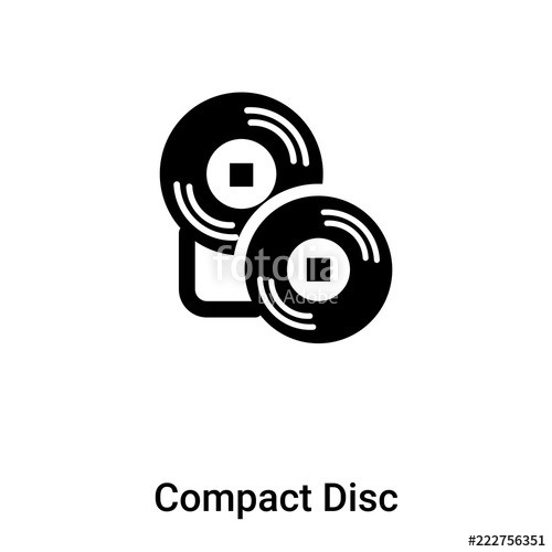 500x500 Compact Disc Icon Vector Isolated On White Background, Logo
