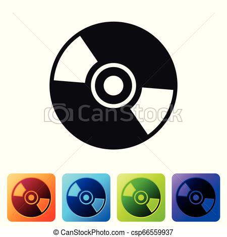 450x470 Black Cd Or Dvd Disk Icon Isolated On White Background Compact