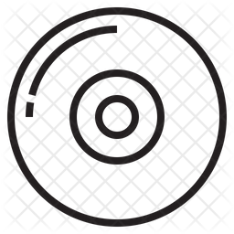 256x256 Compact Disk Icon Of Line Style