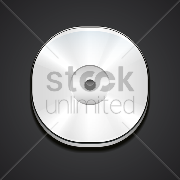 600x600 Compact Disk Icon Vector Image