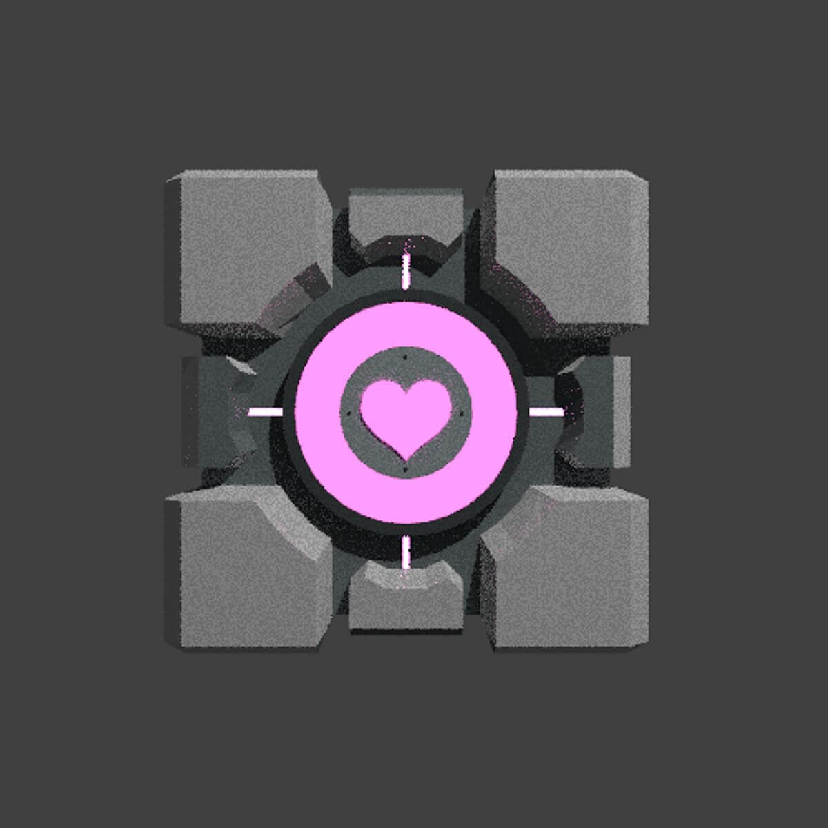 1200x1200 Portal Companion Cube Model