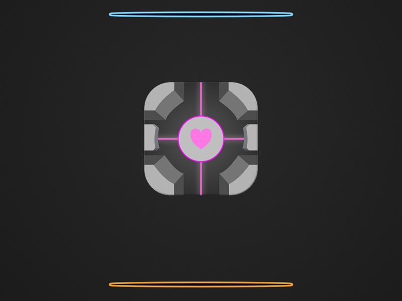 800x600 Portal Companion Cube App Icon