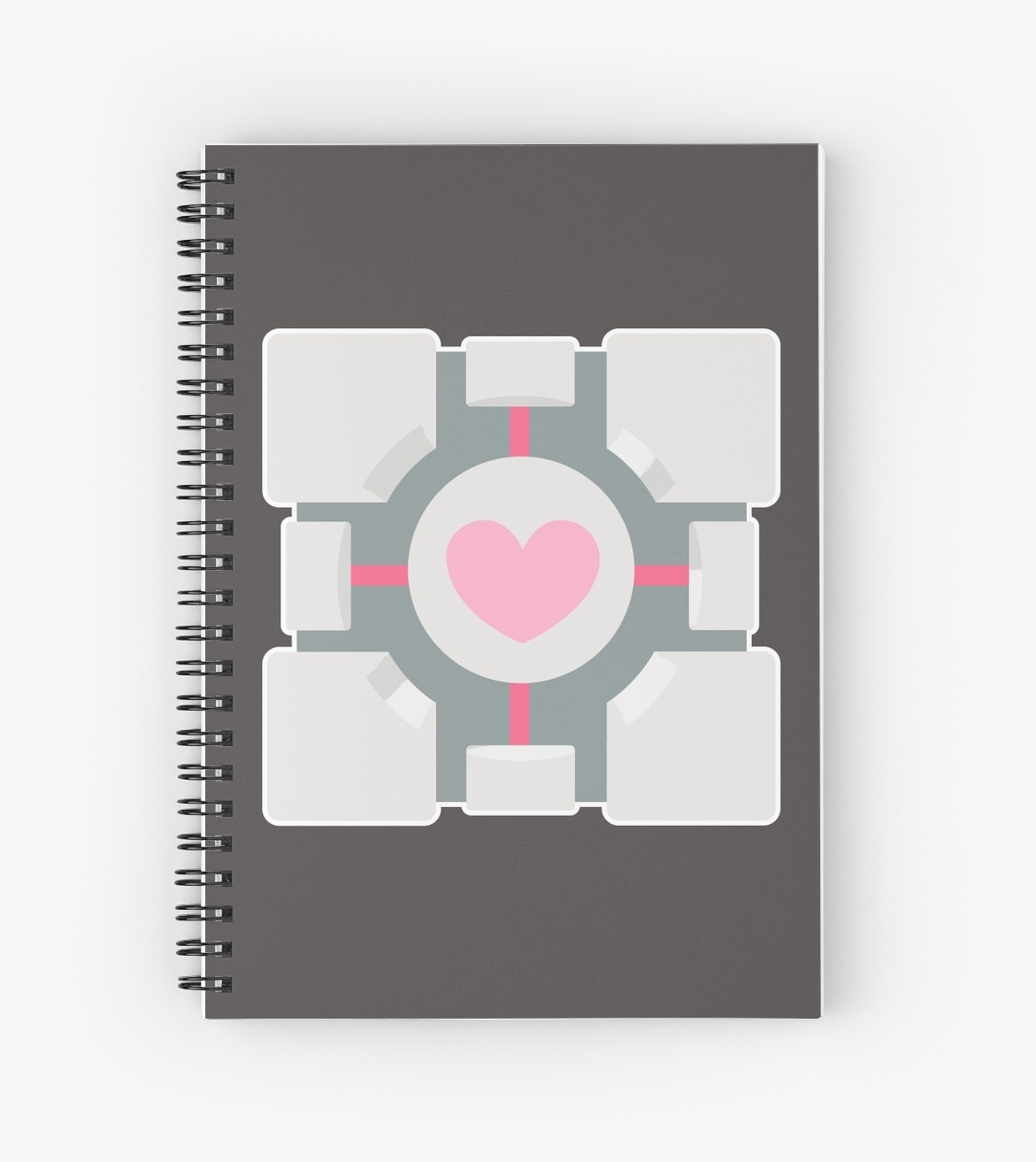 1171x1313 Portal Companion Cube Spiral Notebook