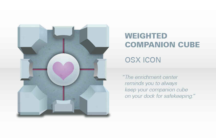 883x563 Weighted Companion Cube Icon