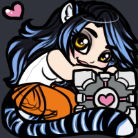 200x200 Companion Cube Gamer Chibi Icon