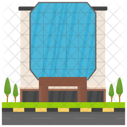 256x256 Company Building Icon Of Flat Style