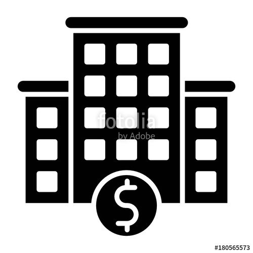 500x500 Investment, Resources And Company Building Icon Stock Image