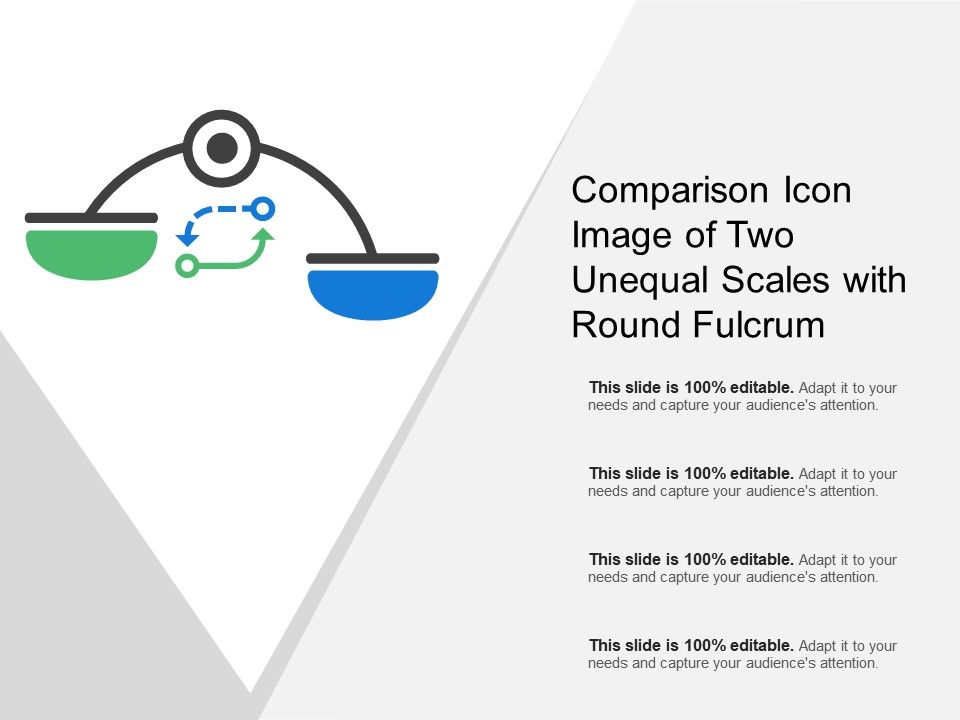 960x720 Comparison Icon Image Of Two Unequal Scales With Round Fulcrum