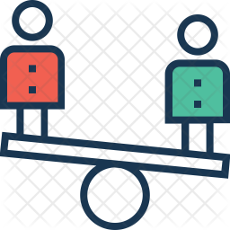 256x256 Comparison Icon Of Colored Outline Style