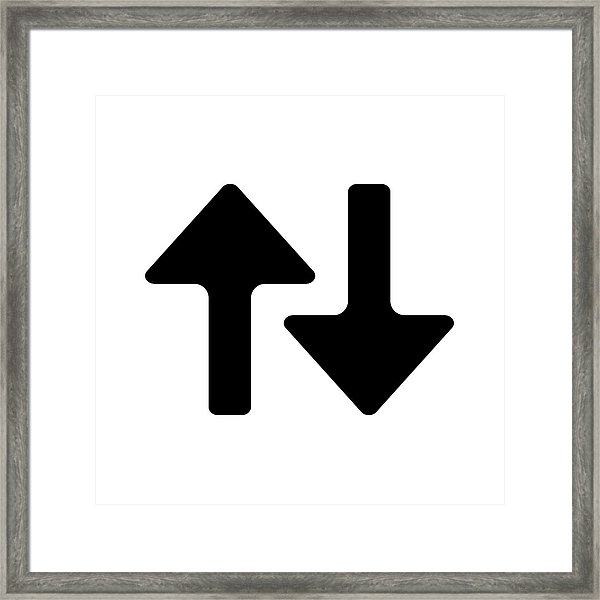 600x600 Arrows Up Down Comparison Icon Framed Print