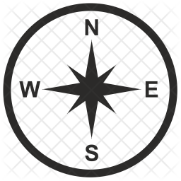 256x256 Compass Icon Of Glyph Style