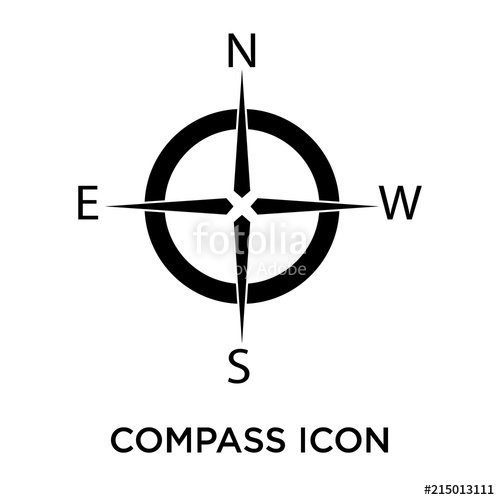 500x500 Compass Icon Isolated On White Background Modern And Editable