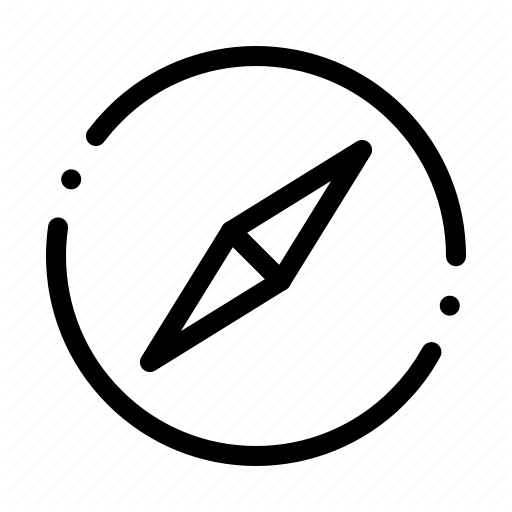 512x512 Compass, Instagram, Navigation Icon