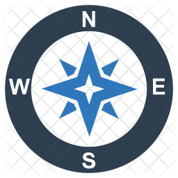 256x256 Navigation Compass Icon Of Flat Style