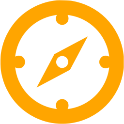 256x256 Orange Compass Icon