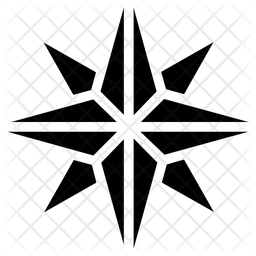 256x256 Compass Rose Icon Of Glyph Style