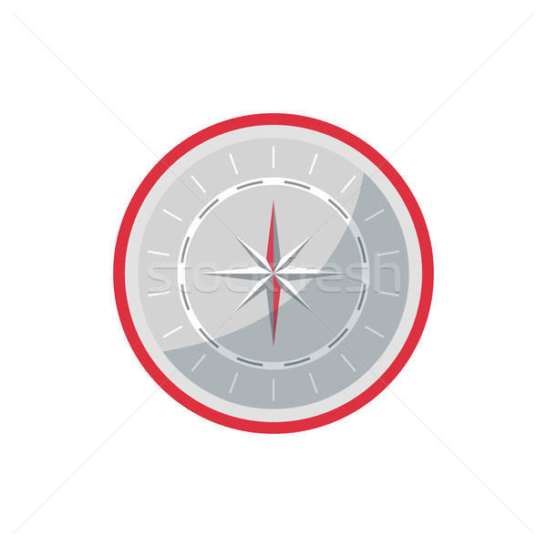 600x600 Compass Rose Icon In Flat Style Vector Illustration Sergei