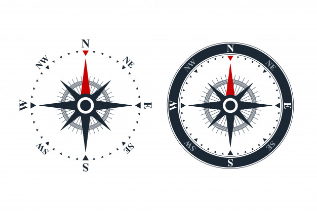 626x417 Compass Rose Icons Vector Premium Download