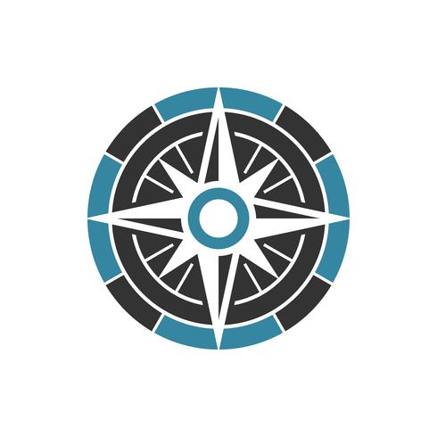 490x490 Compass Rose Icon Logo Template Illustration Design Vector