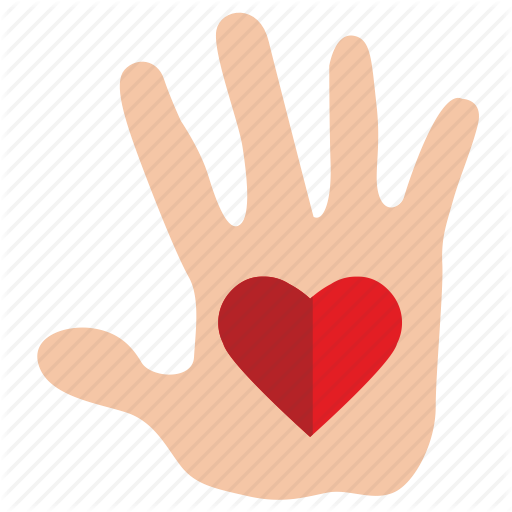512x512 Charity, Compassion, Gift, Hand, Heart, Mercy Icon