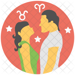 256x256 Horoscope Compatibility Icon Of Flat Style