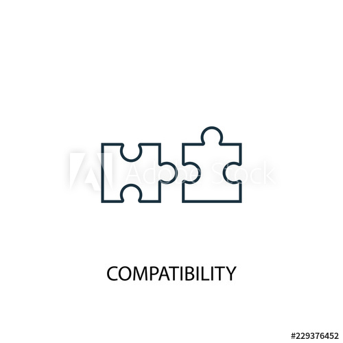 500x500 Compatibility Concept Line Icon Simple Element Illustration