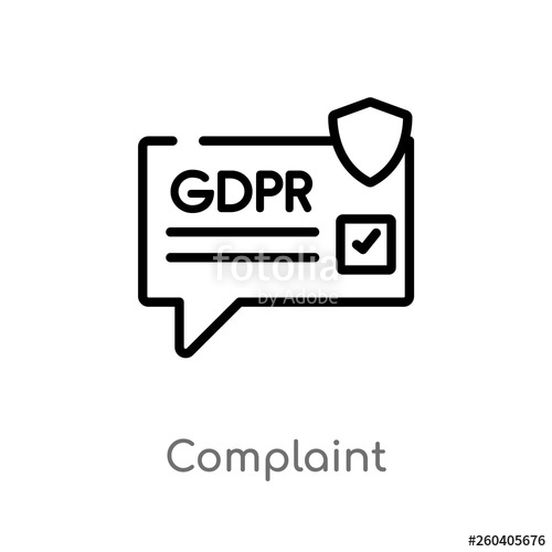 500x500 Outline Complaint Vector Icon Isolated Black Simple Line Element