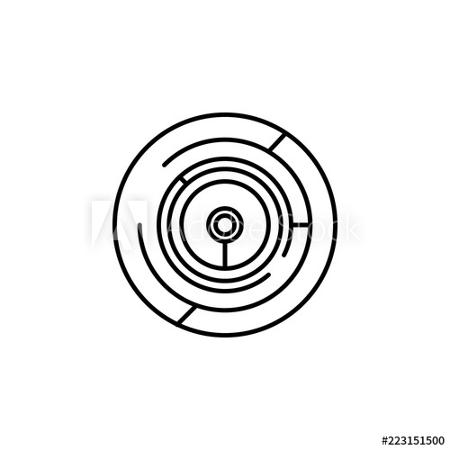 500x500 Circular Maze Complexity Icon Element Of Artificial Intelligence
