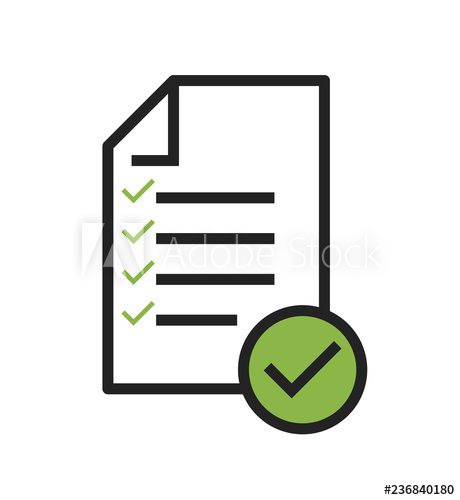 460x500 In Compliance Icon Vector That Shows A Company Passed Inspection