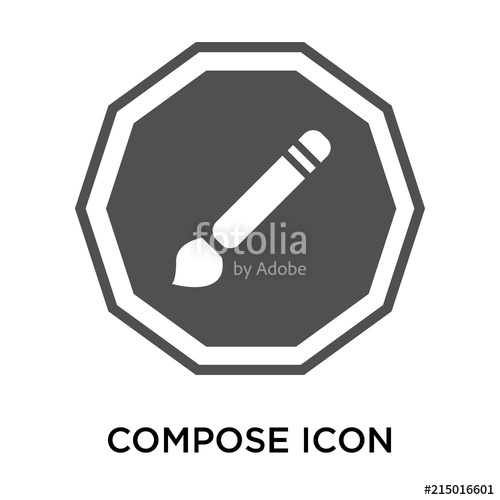 500x500 Compose Icon Vector Sign And Symbol Isolated On White Background