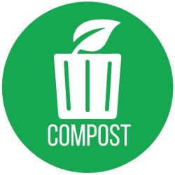 250x250 Compost Icon Sticker Fits