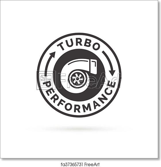 561x581 Free Art Print Of Turbo Performance Icon Badge With Car