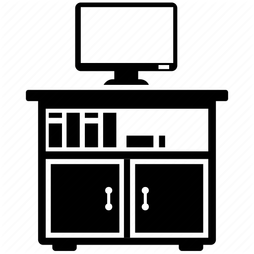 512x512 Computer Table, Home Office, Office Table, Study Desk, Work Desk Icon