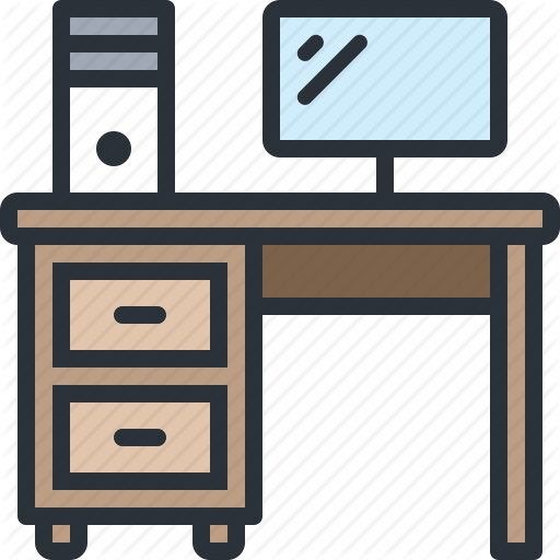 512x512 Computer, Desk, Desktop, Furniture, Home, Household, Pc Icon