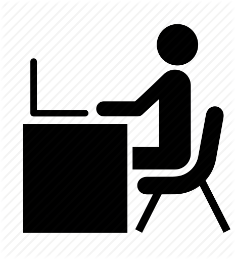 465x512 Computer, Desk, Laptop, Man, Office, People, Person Icon