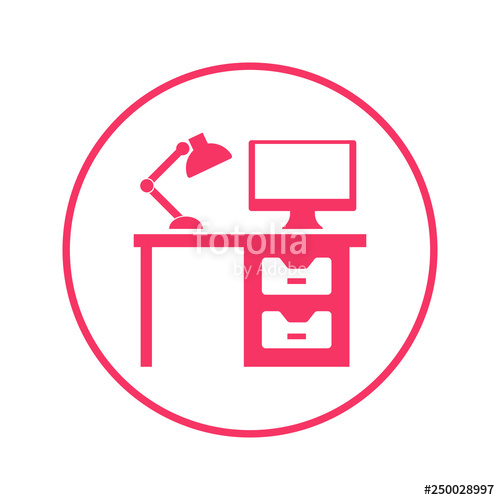 500x500 Computer Desk Icon Logo Stock Image And Royalty Free Vector