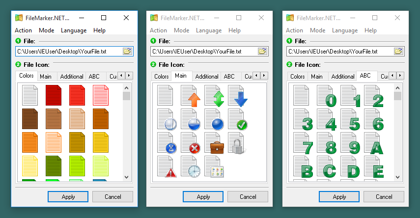 855x444 Change Icon With Color Coded And Image Coded Icon On Windows