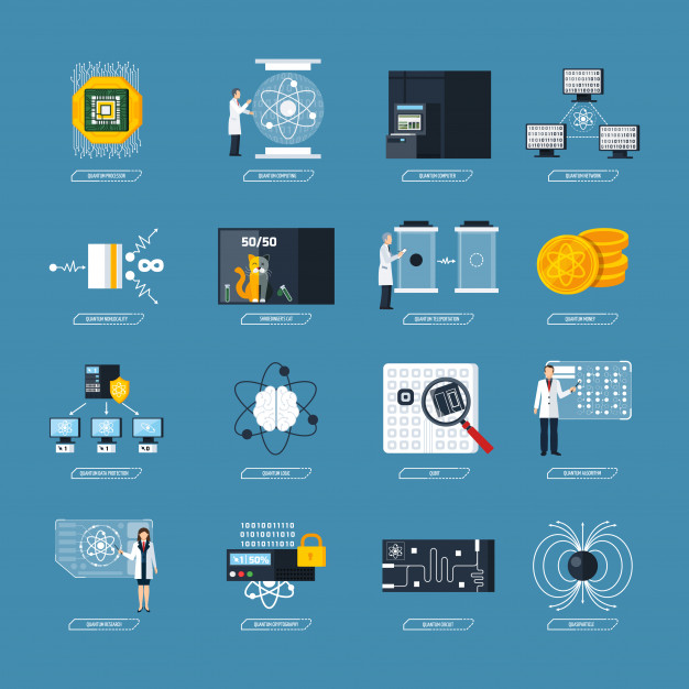 626x626 Quantum Computing Flat Icons Vector Free Download