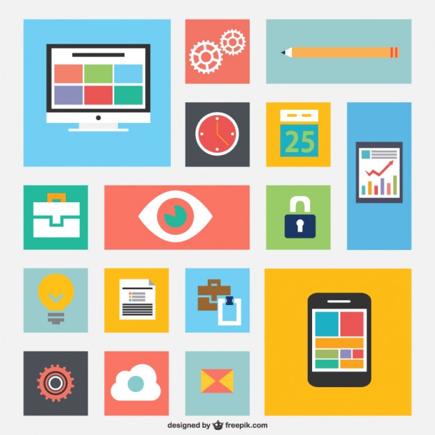 626x626 Smartphone And Computer Flat Icons Vector Free Download